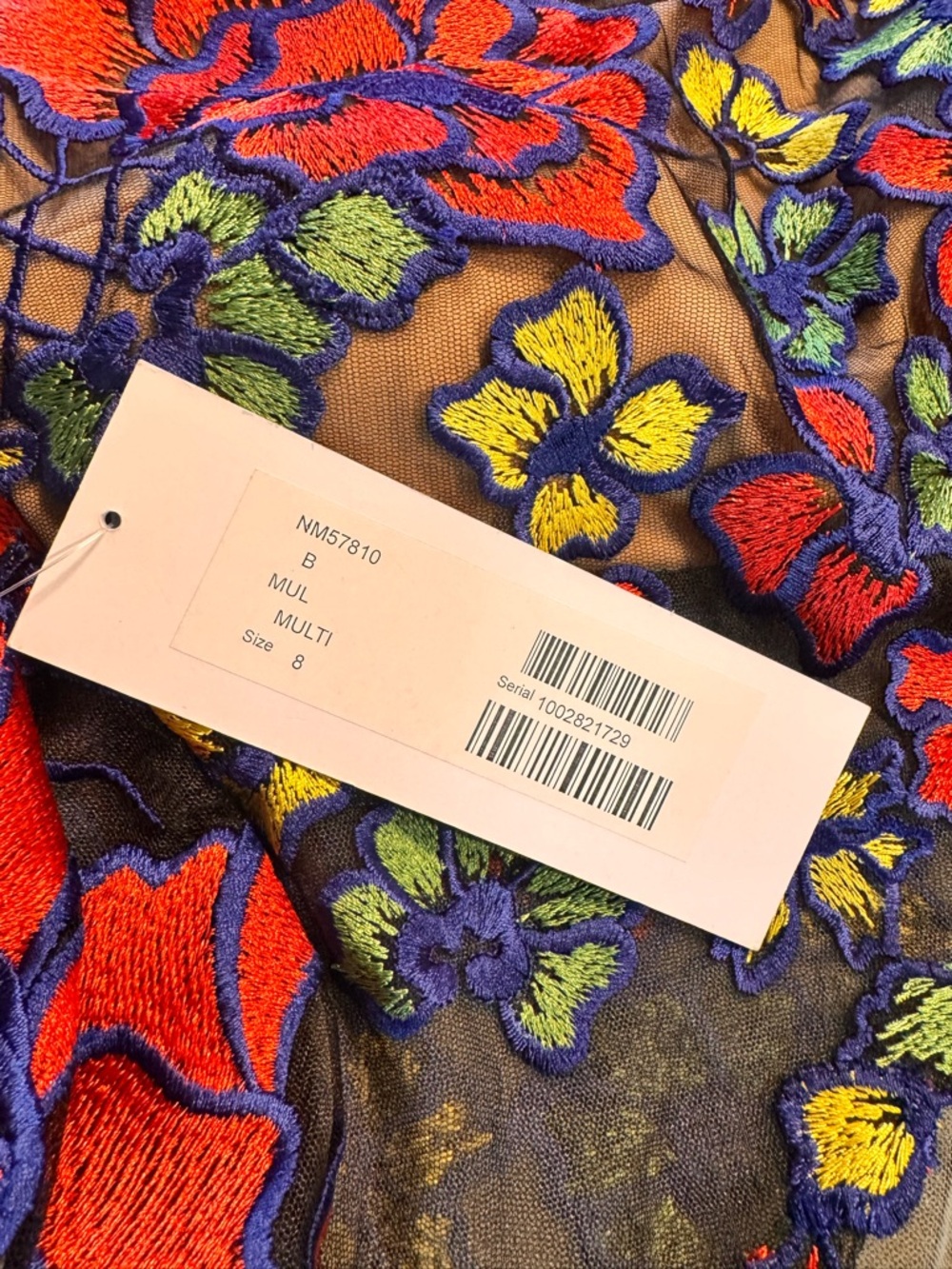 Jovani Sheer Floral Embroidered Midi Dress - New With Tags - Picture 8 of 8